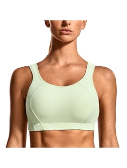 SYROKAN Women's Full Coverage Shock Control Wirefree High Impact Sports Bra