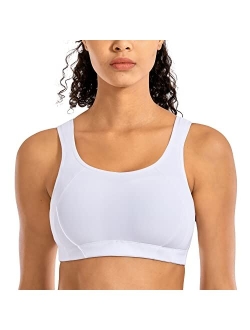 SYROKAN Women's Full Coverage Shock Control Wirefree High Impact Sports Bra