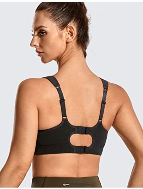 SYROKAN Women's Full Coverage Shock Control Wirefree High Impact Sports Bra