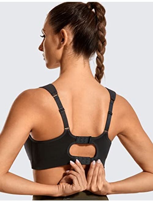 SYROKAN Women's Full Coverage Shock Control Wirefree High Impact Sports Bra