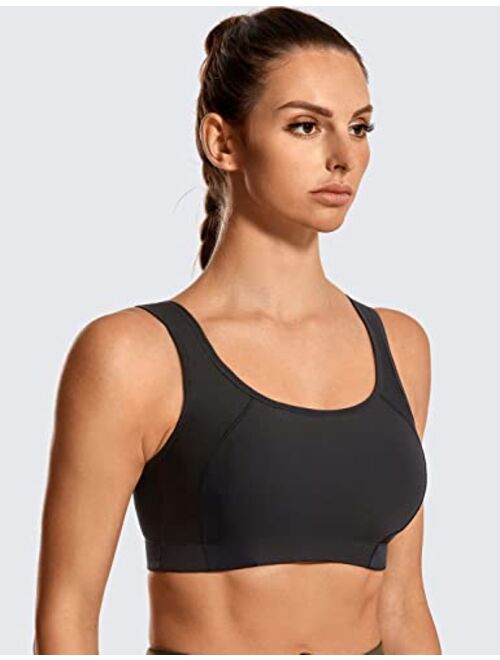 SYROKAN Women's Full Coverage Shock Control Wirefree High Impact Sports Bra