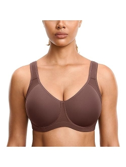 SYROKAN Women's Coolmax High Impact Underwire Padded Cup Full Figure Sports Bra