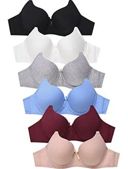 Women's Premium Plain Cotton Bra (6 Pack)