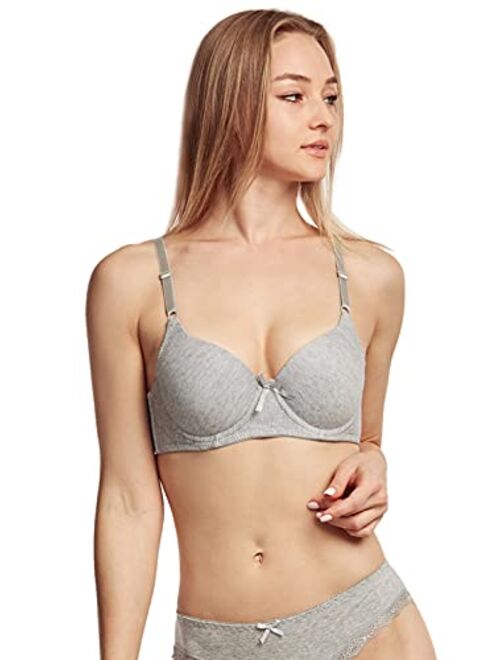 Women's Premium Plain Cotton Bra (6 Pack)