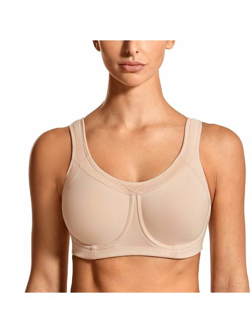 SYROKAN Women's High Impact Full Coverage Bounce Control Underwire Workout Sports Bras