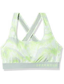 Women's Armour Mid Crossback Print Sports Bra