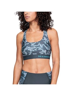 Women's Armour Mid Crossback Print Sports Bra