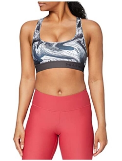 Women's Armour Mid Crossback Print Sports Bra