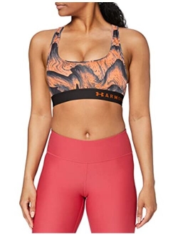 Women's Armour Mid Crossback Print Sports Bra