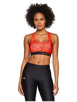 Women's Armour Mid Crossback Print Sports Bra