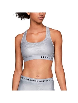 Women's Armour Mid Crossback Print Sports Bra