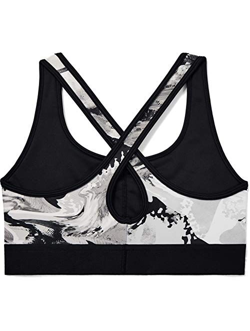 Under Armour Women's Armour Mid Crossback Print Sports Bra