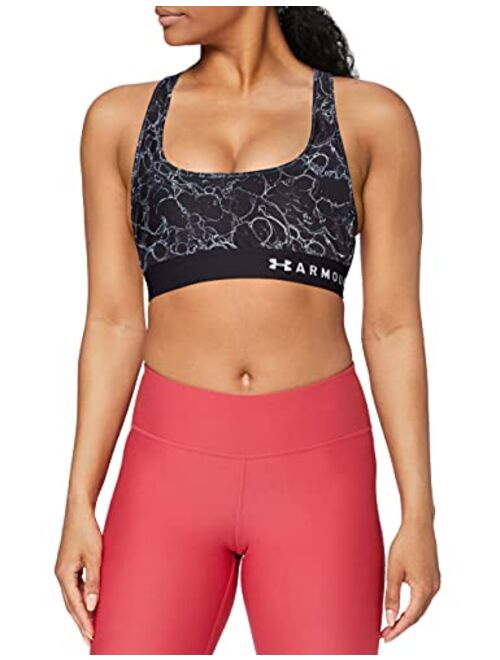 Under Armour Women's Armour Mid Crossback Print Sports Bra