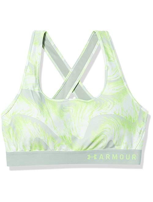 Under Armour Women's Armour Mid Crossback Print Sports Bra