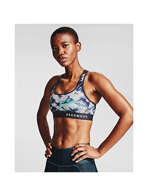 Under Armour Women's Armour Mid Crossback Print Sports Bra