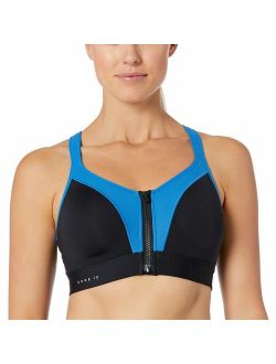 Amazon Brand - Core 10 Women's (A-H Cup) Full Figure Bounce Control Run Front-Zip Sports Bra