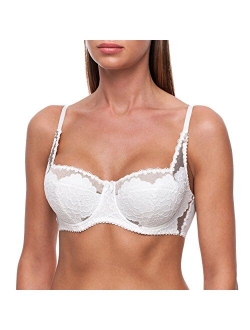 frugue Women's Balconette Reversible Lace Sexy Bra