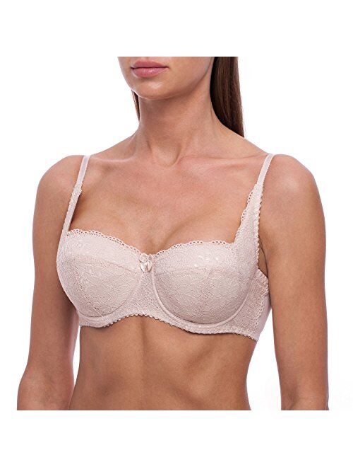 frugue Women's Balconette Reversible Lace Sexy Bra