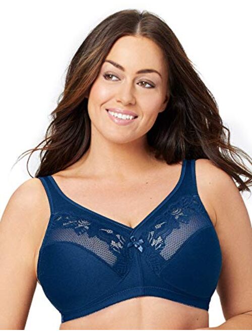 Glamorise Women's Full Figure Plus Size MagicLift Wirefree Minimizer Support Bra