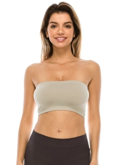 Kurve Seamless Bandeau Tube top - UV Protective Fabric, Rated UPF 50+ (Non-Padded) -Made in USA-