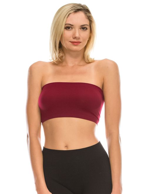 Kurve Seamless Bandeau Tube top - UV Protective Fabric, Rated UPF 50+ (Non-Padded) -Made in USA-