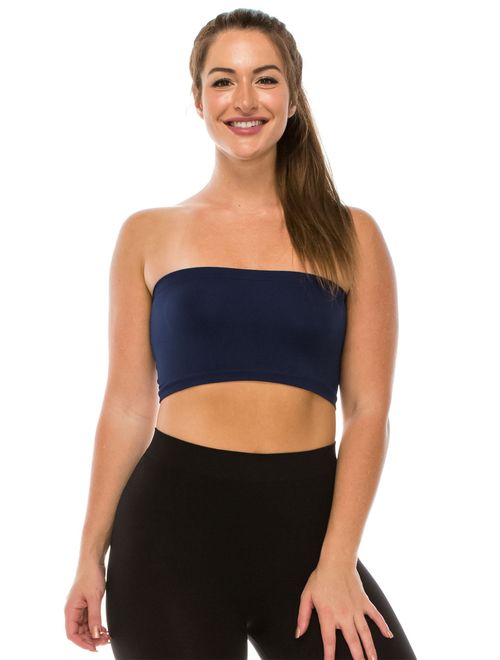 Kurve Seamless Bandeau Tube top - UV Protective Fabric, Rated UPF 50+ (Non-Padded) -Made in USA-