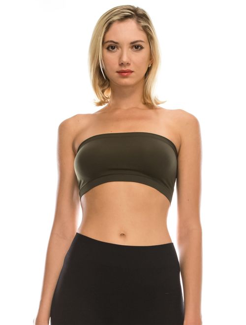 Kurve Seamless Bandeau Tube top - UV Protective Fabric, Rated UPF 50+ (Non-Padded) -Made in USA-