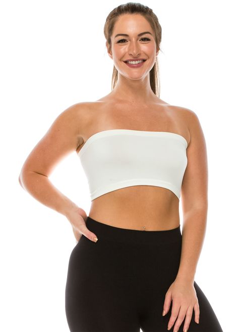 Kurve Seamless Bandeau Tube top - UV Protective Fabric, Rated UPF 50+ (Non-Padded) -Made in USA-