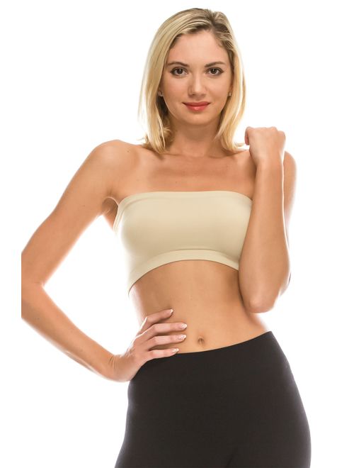 Kurve Seamless Bandeau Tube top - UV Protective Fabric, Rated UPF 50+ (Non-Padded) -Made in USA-