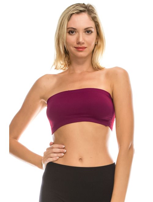 Kurve Seamless Bandeau Tube top - UV Protective Fabric, Rated UPF 50+ (Non-Padded) -Made in USA-