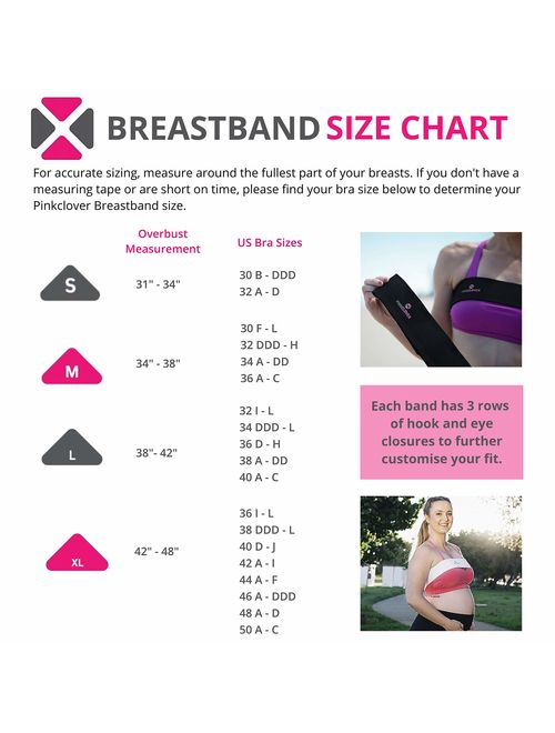 Breast Band, No-Bounce, High Impact Sports Bra Support Band | Post Surgery Bra Strap | Soft, Breathable Fabric