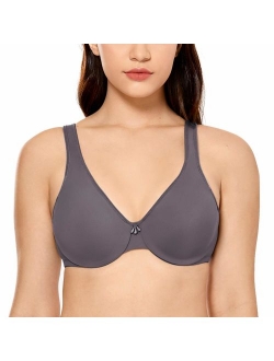 Women's Smooth Full Figure Large Busts Underwire Seamless Minimizer Bras