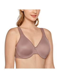 Women's Smooth Full Figure Large Busts Underwire Seamless Minimizer Bras