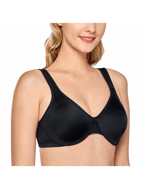 DELIMIRA Women's Smooth Full Figure Large Busts Underwire Seamless Minimizer Bras