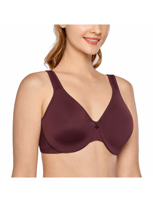 DELIMIRA Women's Smooth Full Figure Large Busts Underwire Seamless Minimizer Bras