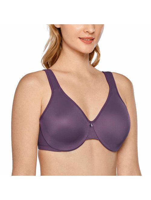 DELIMIRA Women's Smooth Full Figure Large Busts Underwire Seamless Minimizer Bras