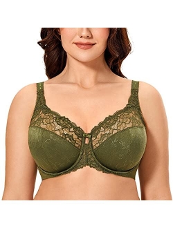 Women's Beauty Lace Non Padded Minimizer Full Figure Underwire Bra