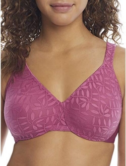 Olga Women's Sheer Leaves Minimizer Bra