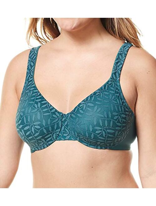 Olga Women's Sheer Leaves Minimizer Bra