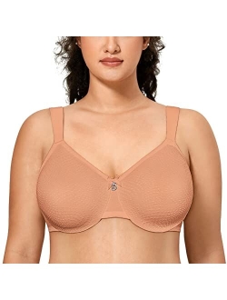 Women's Sheer Minimizer Bra Plus Size Support Underwired Everyday Bra