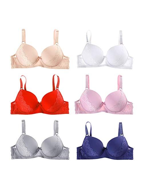 Vadalala Push up Bra for Women Plus Size Underwire Supportive Bra