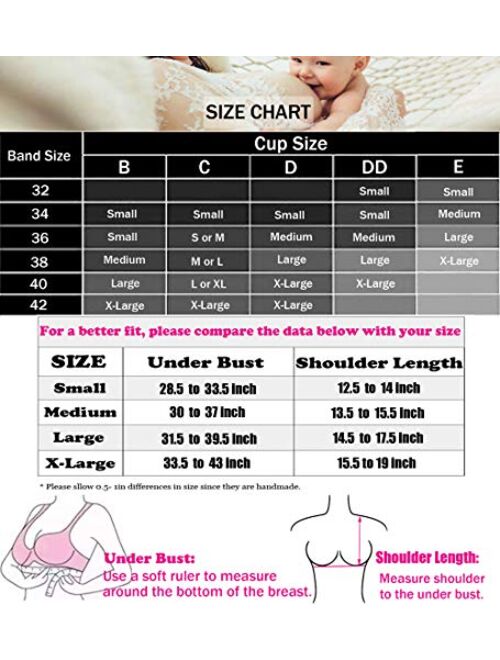 CAKYE 3 Pack Maternity Nursing Bra for Sleep Cotton Breastfeeding Bras