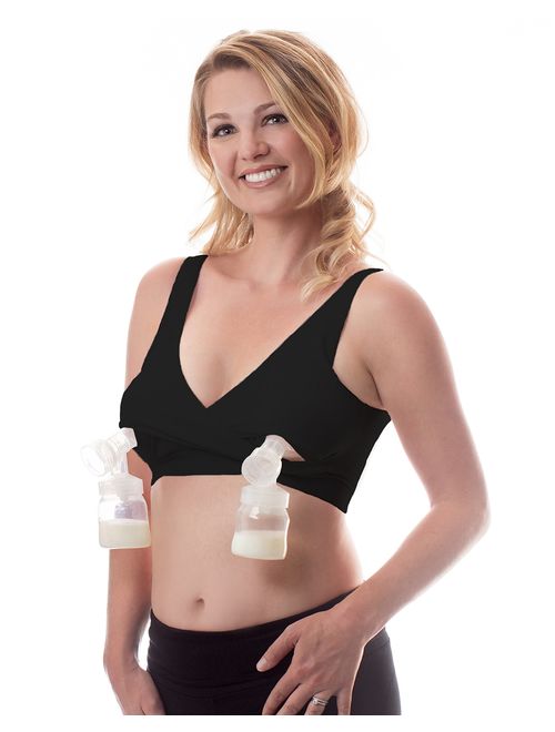 It's Back! Classic Pump&Nurse Nursing Bra with Built-in Hands-Free Pumping Bra and Adjustable Back Clasp