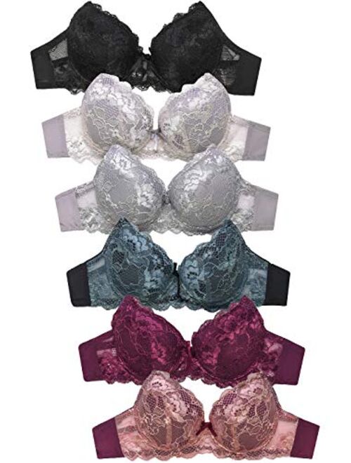 Buy Mamia Womens Basic Laceplain Lace Bras Pack Of 6 Online Topofstyle 