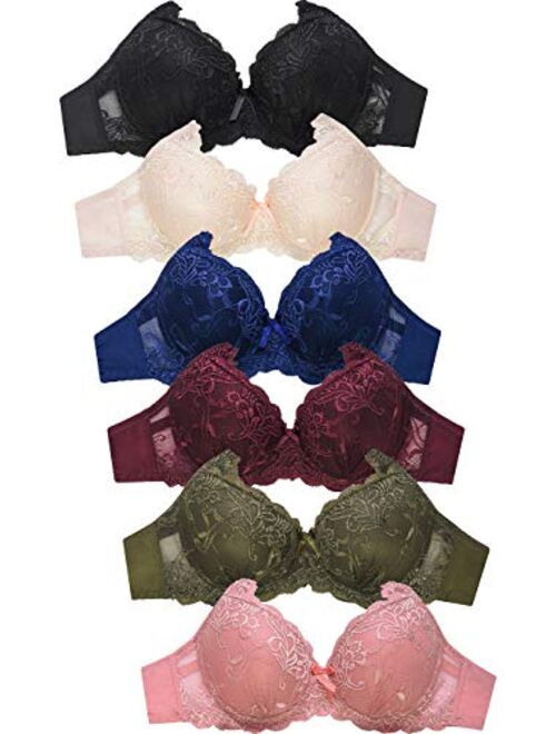 Buy Mamia Womens Basic Laceplain Lace Bras Pack Of 6 Online Topofstyle 