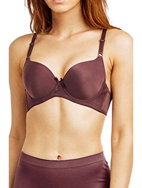 MaMia Women's Basic Lace/Plain Lace Bras (Pack of 6)