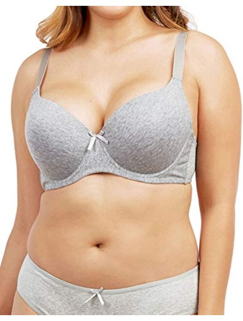 MaMia Women's Basic Lace/Plain Lace Bras (Pack of 6)