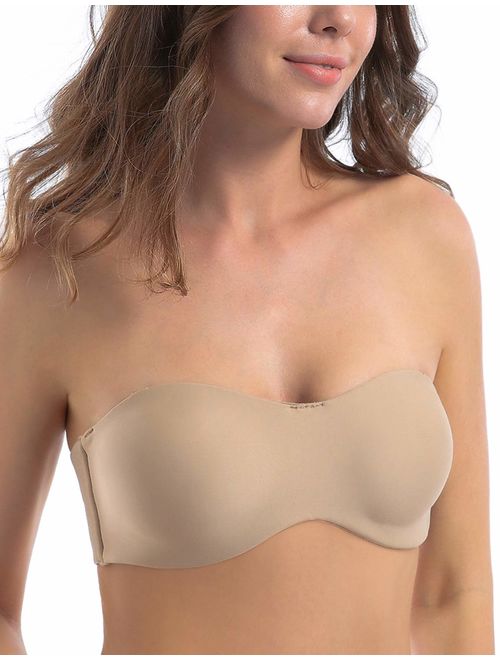 Buy MELENECA Women's Strapless Bra for Large Bust Minimizer