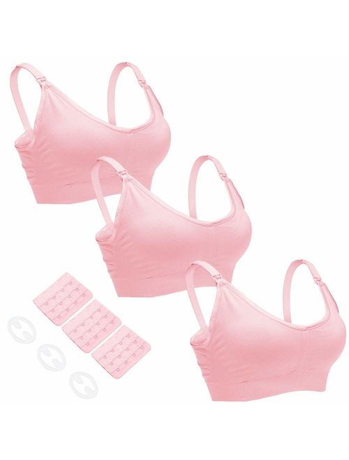 CLUCI 3 Pack Womens Nursing Bra Bralette for Maternity and Breastfeeding Seamless Wireless Breathable Sleeping Bra