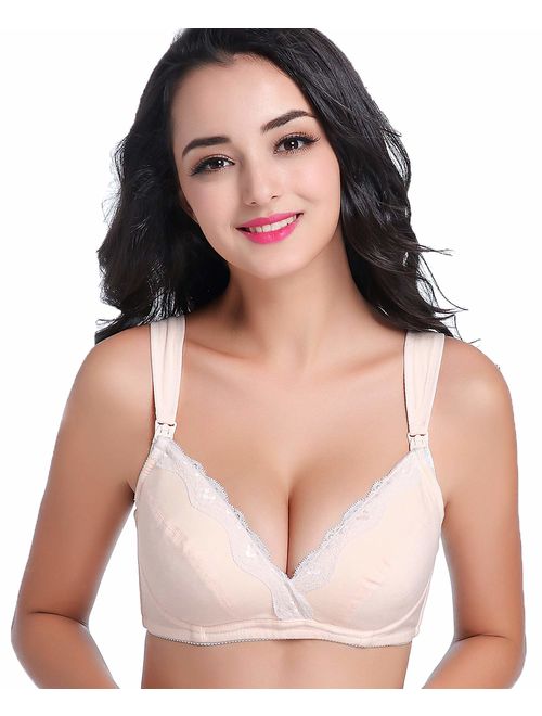 CAKYE Women's Underwire Maternity Nursing Bra 3PACK